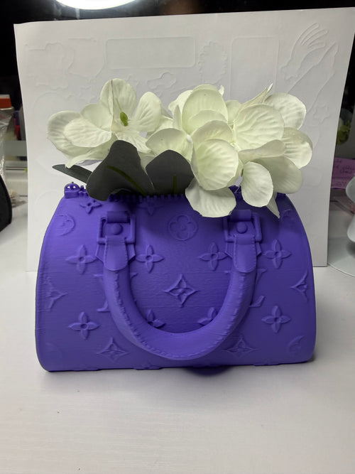 3D Printed Purple Mini  Handbag Decor