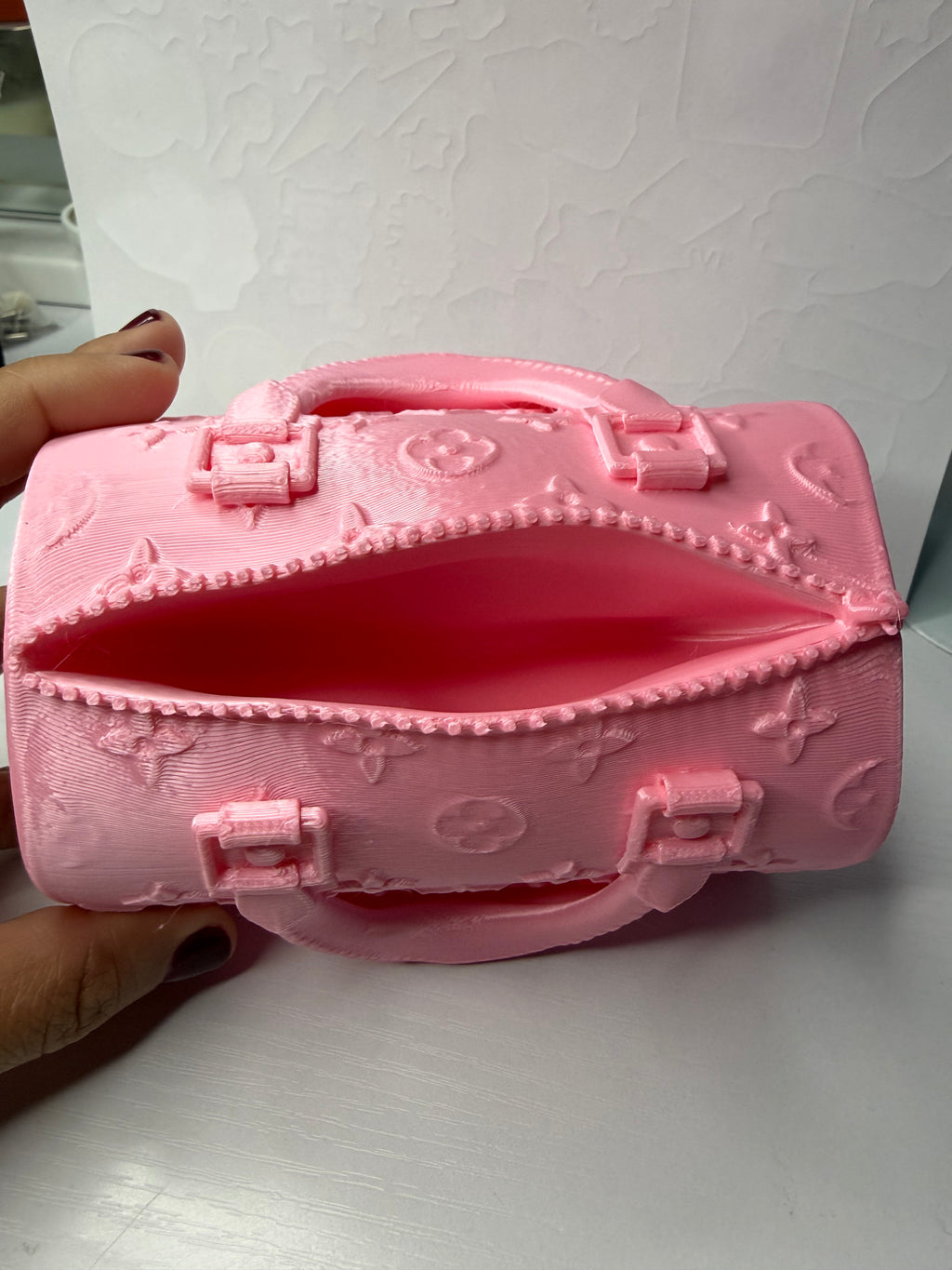 3D Printed Pink Mini  Handbag Decor