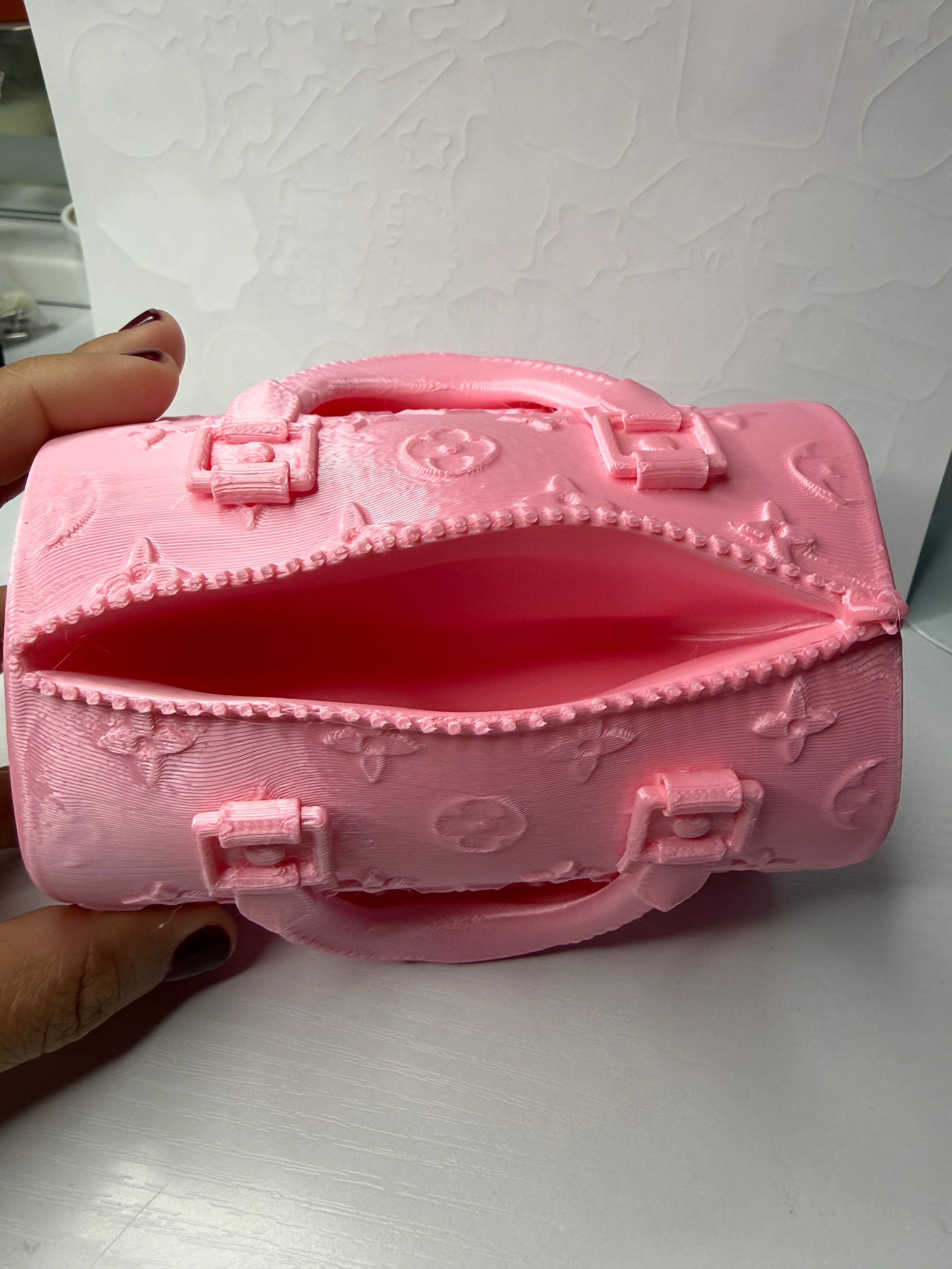 3D Printed Pink Mini  Handbag Decor