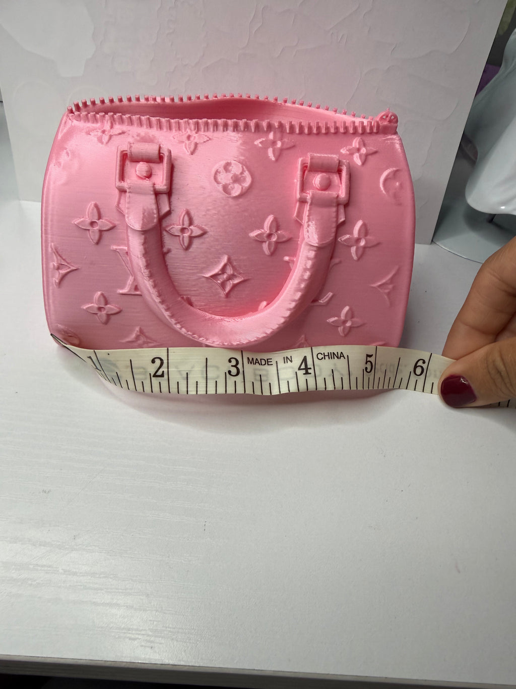 3D Printed Pink Mini  Handbag Decor