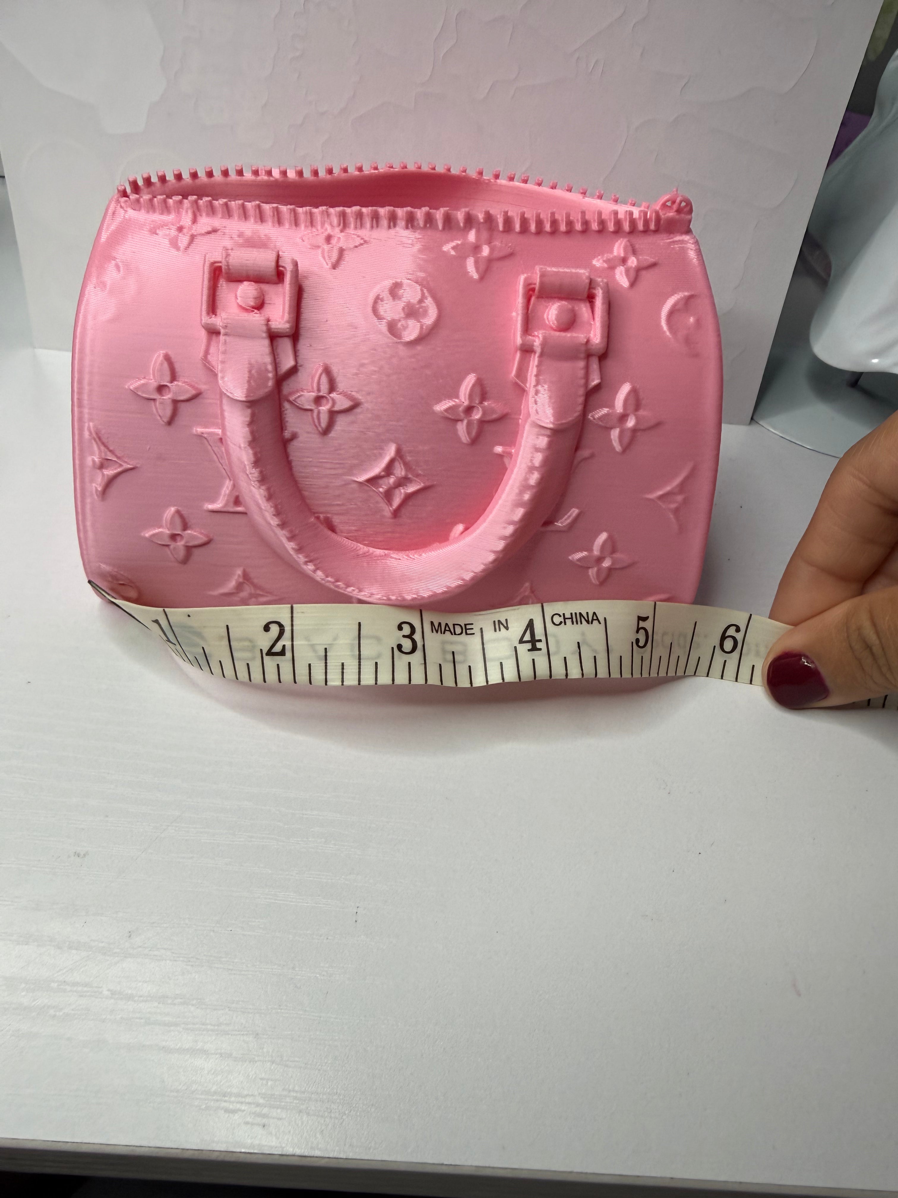 3D Printed Pink Mini  Handbag Decor
