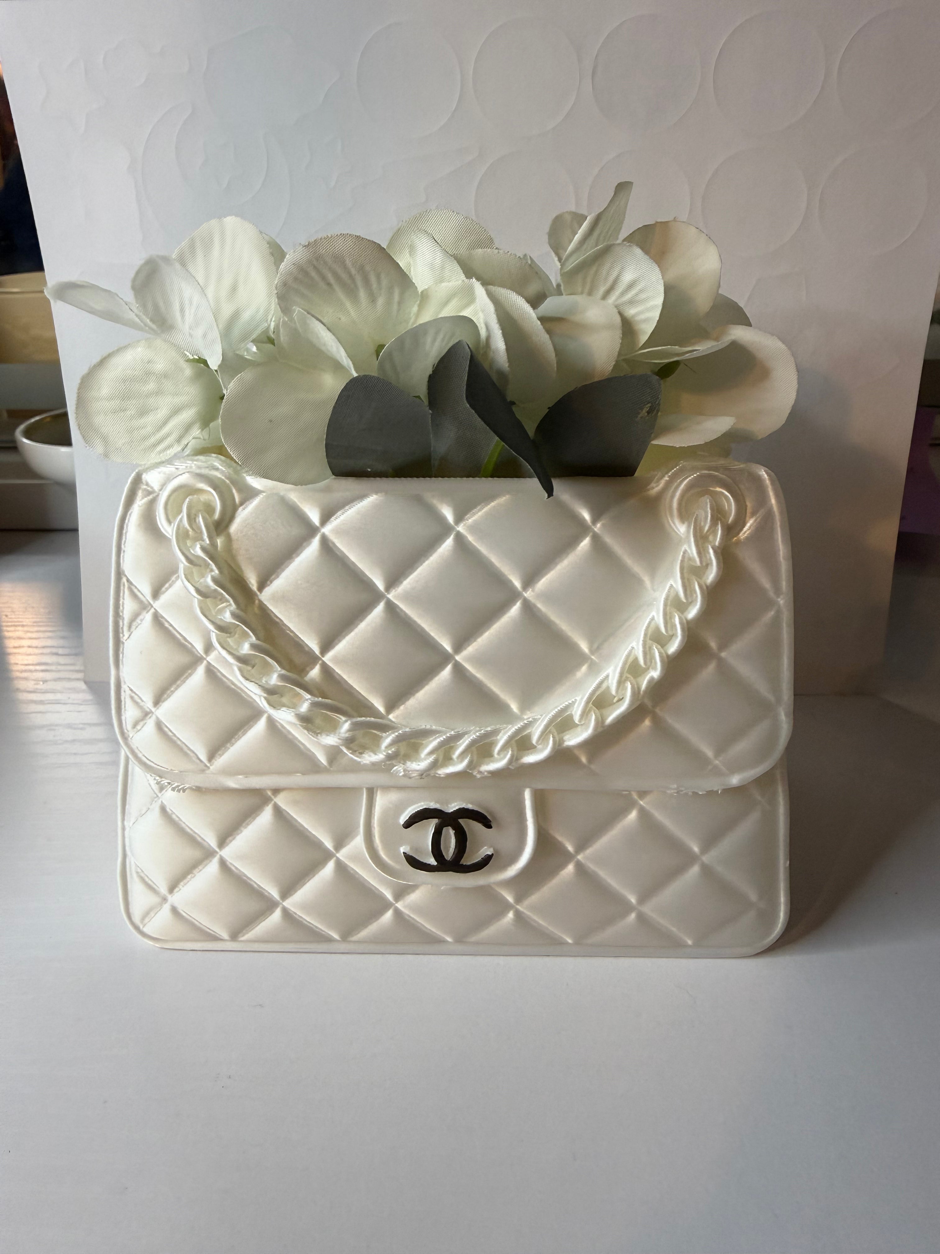 3D Printed white Mini Handbag Decor