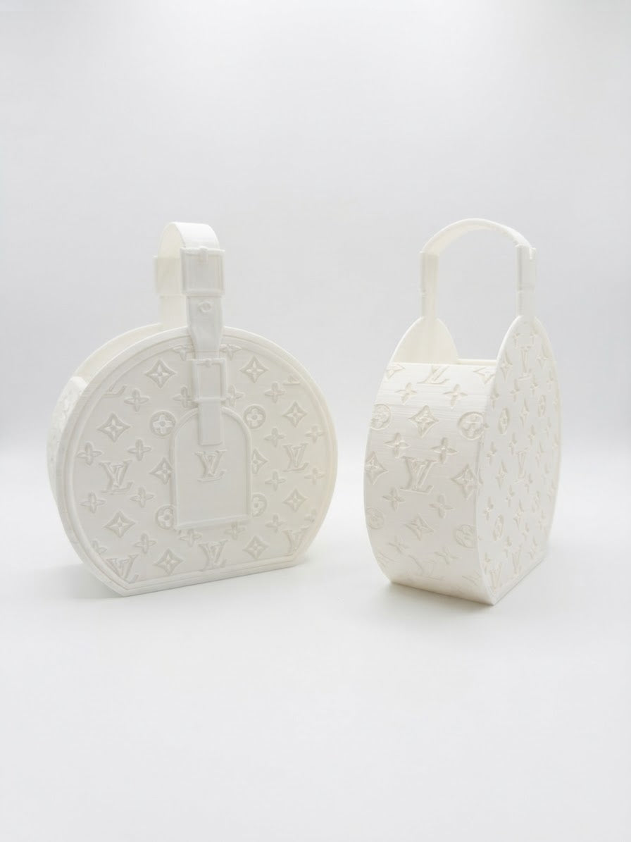 3D Printed white Mini Handbag Decor