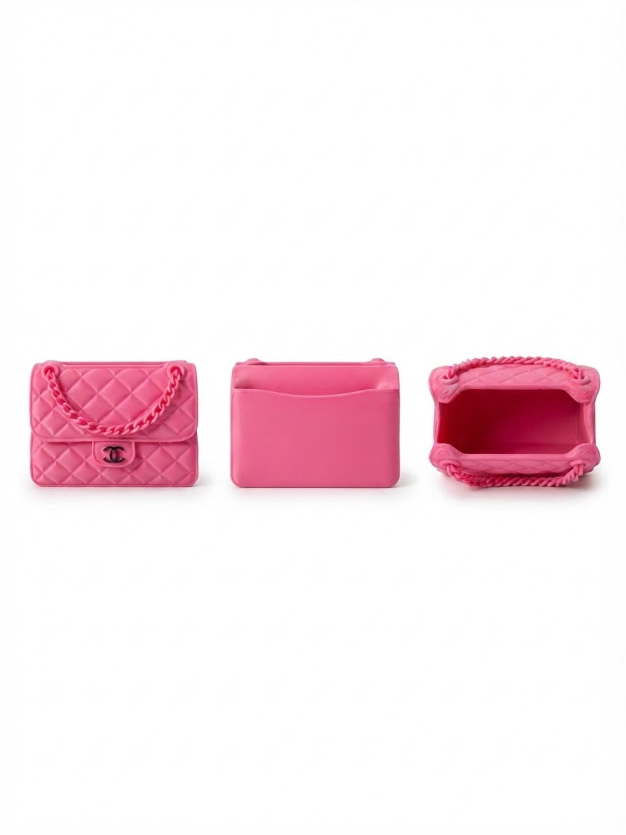 3D Printed pink Mini Handbag Decor